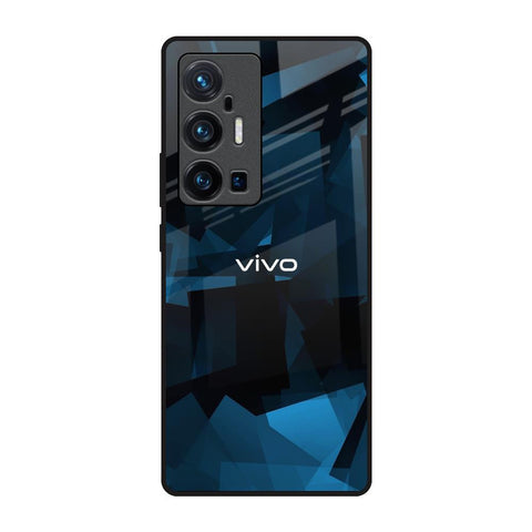 Polygonal Blue Box Glossy Case For Vivo X70 Pro Plus