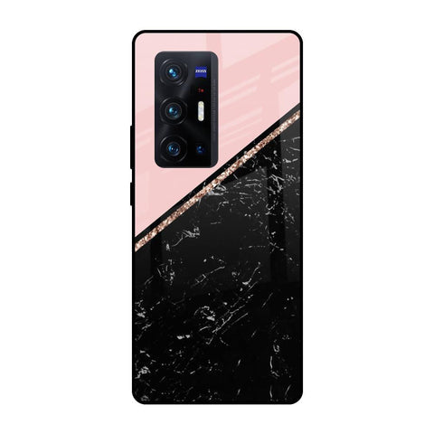 Marble Texture Pink Glossy Case For Vivo X70 Pro Plus