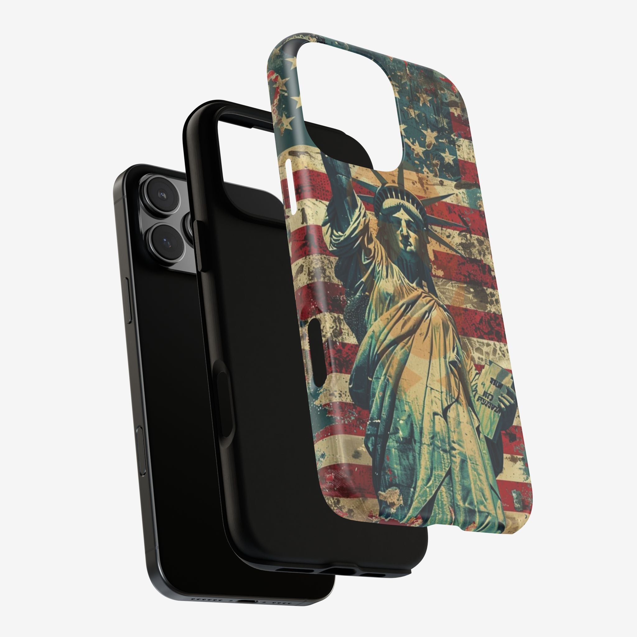 Vintage Liberty Premium Tough Shining Phone Case (Double Layer) Available For All iPhone Models