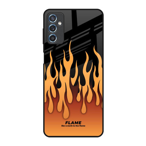 Fire Flame Glossy Case for Samsung Galaxy M52 5G