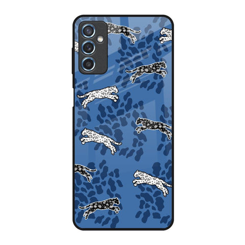 Blue Cheetah Glossy Case for Samsung Galaxy M52 5G