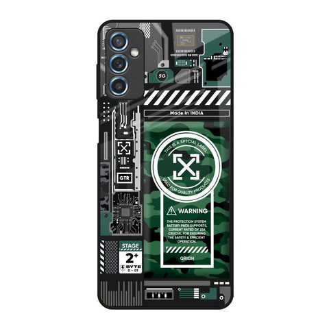 Green Camo Circuit Glossy Case for Samsung Galaxy M52 5G