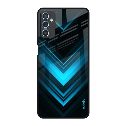 Vertical Blue Arrow Glossy Case For Samsung Galaxy M52 5G