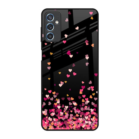 Heart Rain Fall Glossy Case For Samsung Galaxy M52 5G