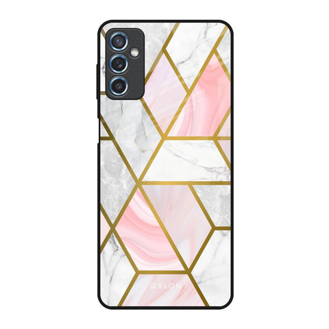 Geometrical Marble Glossy Case for Samsung Galaxy M52 5G