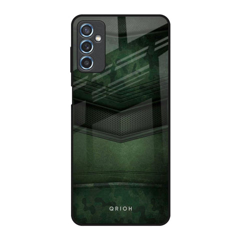 Green Leather Glossy Case for Samsung Galaxy M52 5G