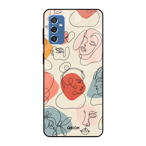 Abstract Faces Glossy Case for Samsung Galaxy M52 5G