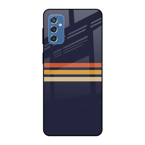 Tricolor Stripes Glossy Case For Samsung Galaxy M52 5G
