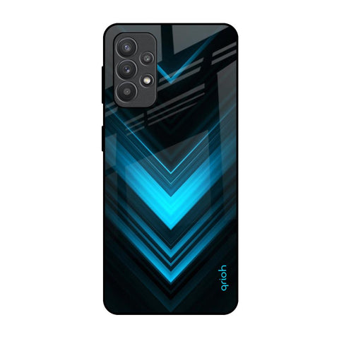 Vertical Blue Arrow Glossy Case For Samsung Galaxy M32 5G