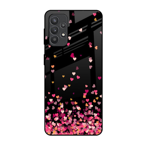 Heart Rain Fall Glossy Case For Samsung Galaxy M32 5G