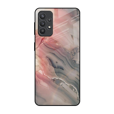Pink And Grey Marble Glossy Case For Samsung Galaxy M32 5G