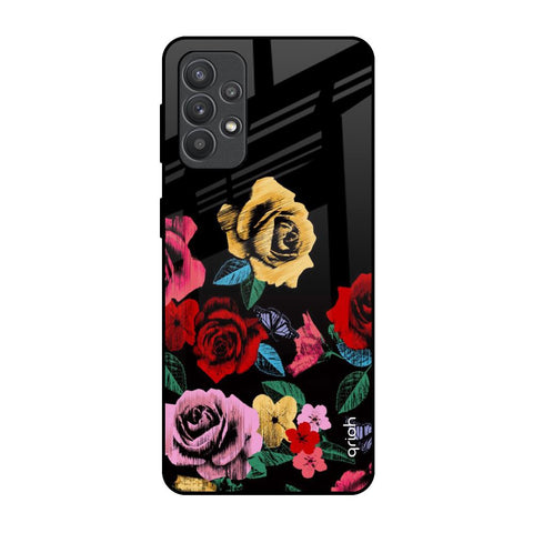 Floral Decorative Glossy Case For Samsung Galaxy M32 5G