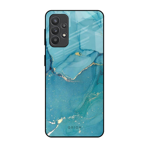 Blue Golden Glitter Glossy Case for Samsung Galaxy M32 5G
