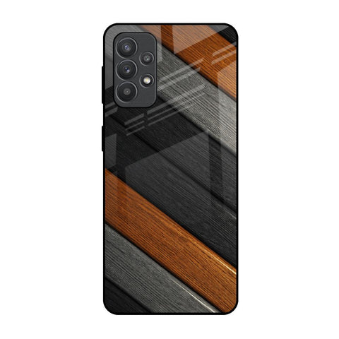 Tri Color Wood Glossy Case for Samsung Galaxy M32 5G