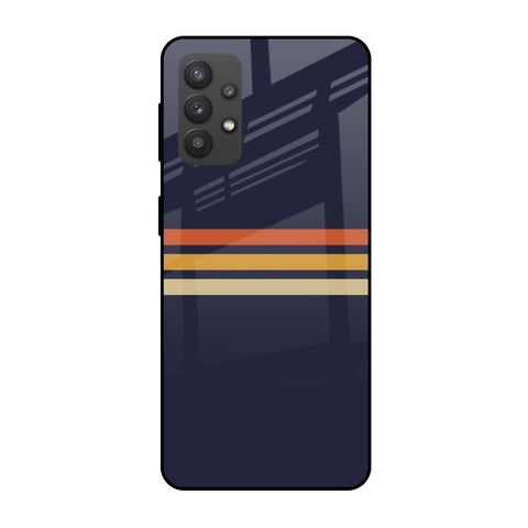 Tricolor Stripes Glossy Case For Samsung Galaxy M32 5G