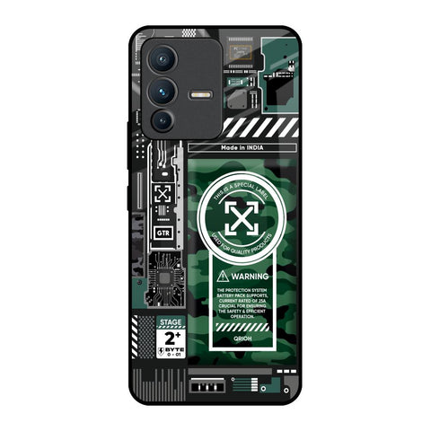 Green Camo Circuit Glossy Case for Vivo V23 Pro 5G