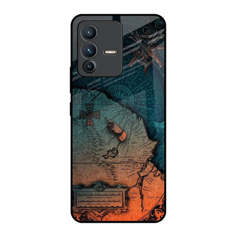 Geographical Map Glossy Case for Vivo V23 Pro 5G