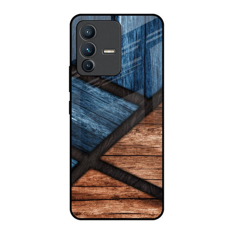 Wooden Tiles Glossy Case for Vivo V23 Pro 5G