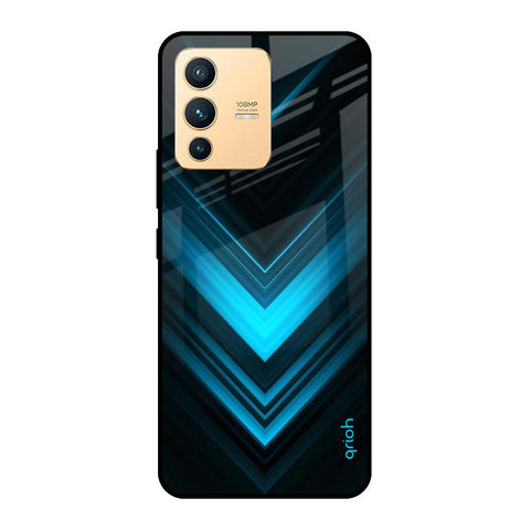 Vertical Blue Arrow Glossy Case For Vivo V23 Pro 5G