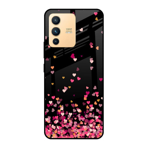 Heart Rain Fall Glossy Case For Vivo V23 Pro 5G