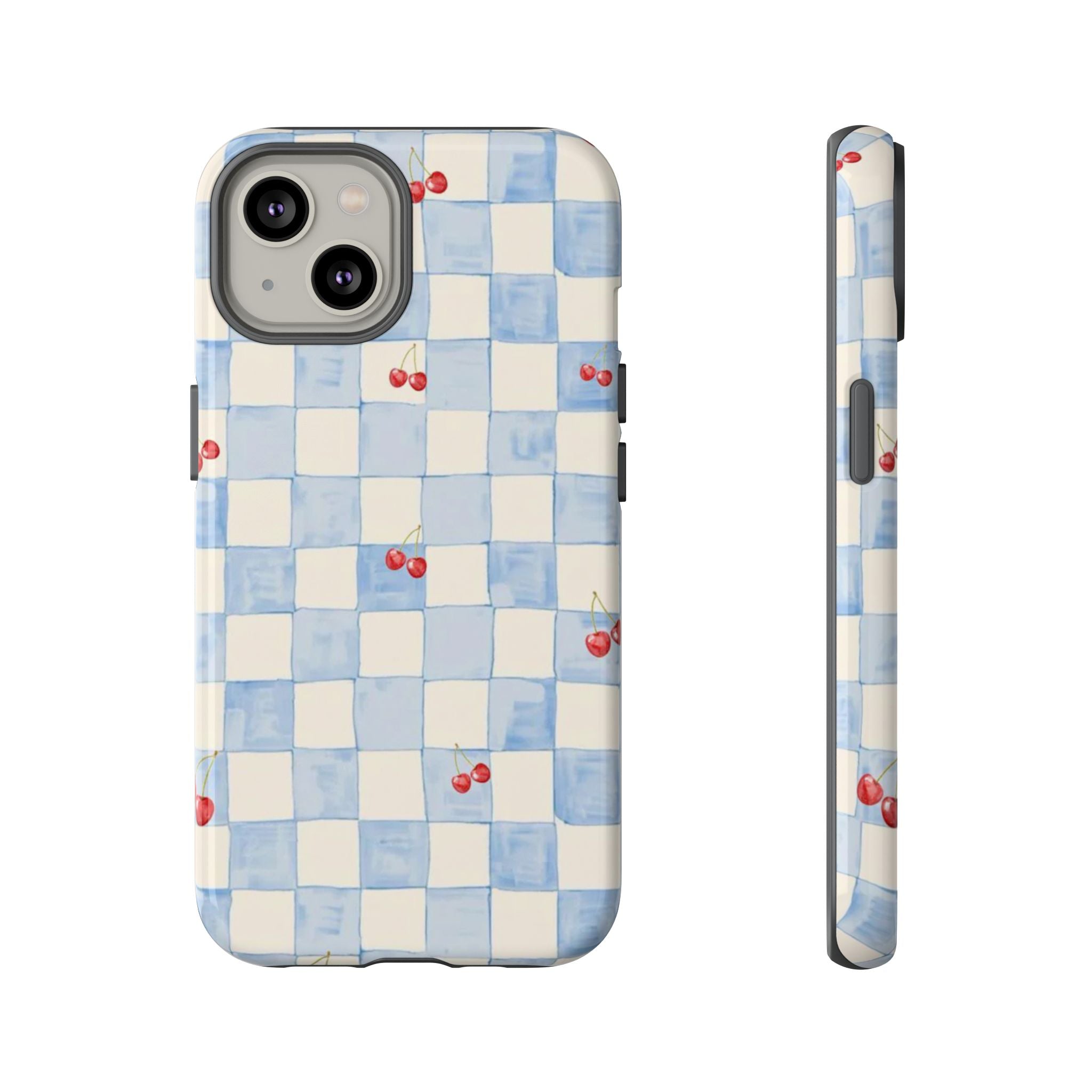 Cherry Check Tough Case  Available For All iPhone Models