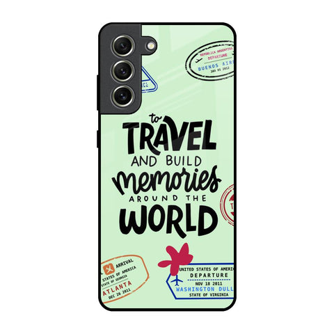 Travel Stamps Glossy Case for Samsung Galaxy S21 FE 5G