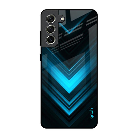 Vertical Blue Arrow Glossy Case For Samsung Galaxy S21 FE 5G