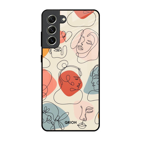 Abstract Faces Glossy Case for Samsung Galaxy S21 FE 5G