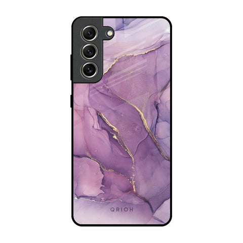 Purple Gold Marble Glossy Case for Samsung Galaxy S21 FE 5G