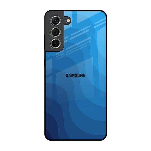 Blue Wave Abstract Glossy Case for Samsung Galaxy S21 FE 5G