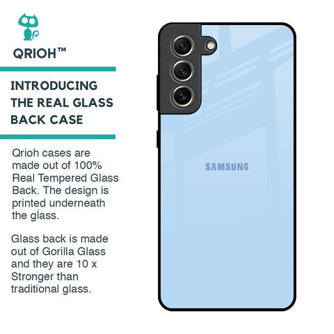Pastel Sky Blue Glossy Case for Samsung Galaxy S21 FE 5G