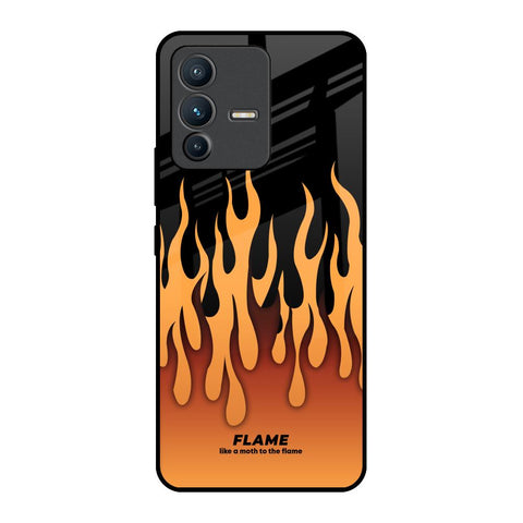 Fire Flame Glossy Case for Vivo V23 5G