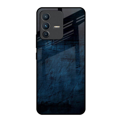 Dark Blue Grunge Glossy Case for Vivo V23 5G