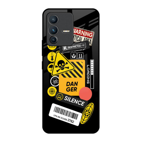Danger Signs Glossy Case for Vivo V23 5G