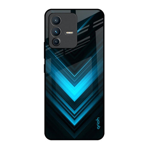 Vertical Blue Arrow Glossy Case For Vivo V23 5G