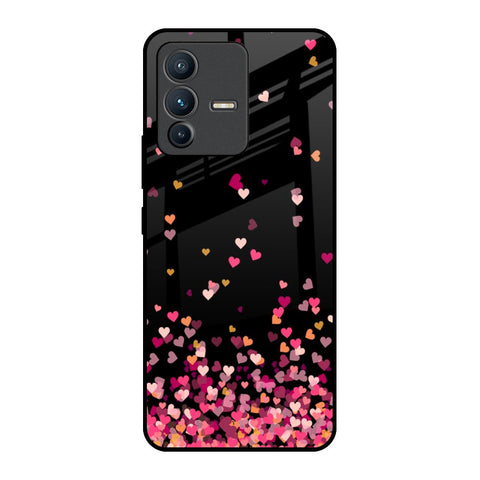 Heart Rain Fall Glossy Case For Vivo V23 5G