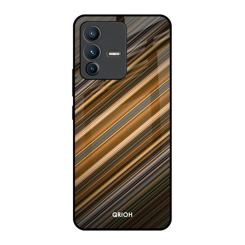 Diagonal Slash Pattern Glossy Case for Vivo V23 5G