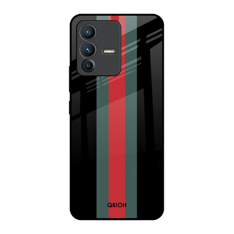Vertical Stripes Glossy Case for Vivo V23 5G