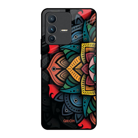 Retro Gorgeous Flower Glossy Case for Vivo V23 5G