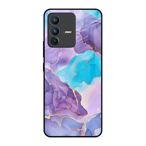 Alcohol ink Marble Glossy Case for Vivo V23 5G