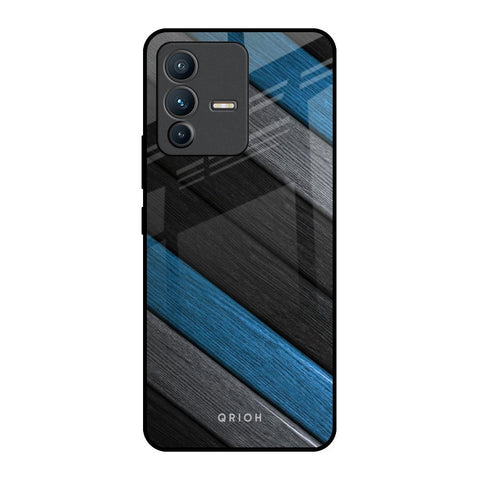 Multicolor Wooden Effect Glossy Case for Vivo V23 5G