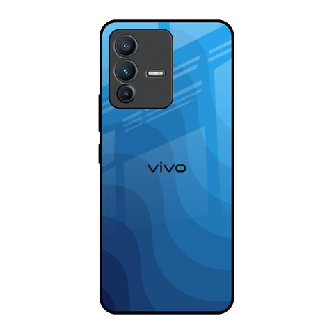 Blue Wave Abstract Glossy Case for Vivo V23 5G