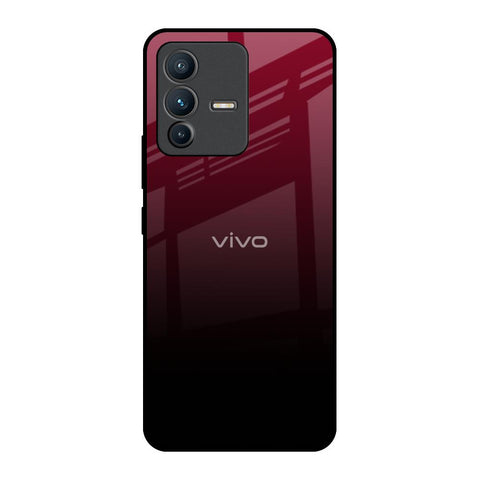 Wine Red Glossy Case For Vivo V23 5G