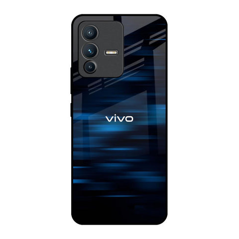 Blue Rough Abstract Glossy Case for Vivo V23 5G