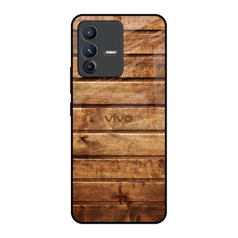 Wooden Planks Glossy Case for Vivo V23 5G