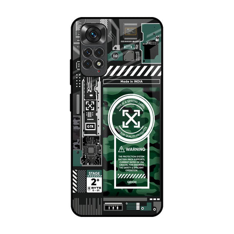 Green Camo Circuit Glossy Case for Redmi Note 11
