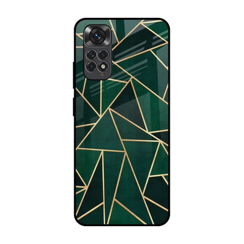Abstract Green Glossy Case For Redmi Note 11