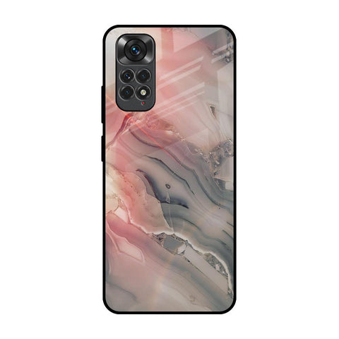 Pink And Grey Marble Glossy Case For Redmi Note 11