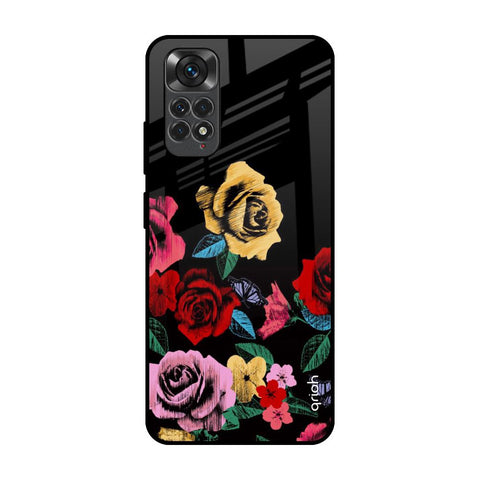 Floral Decorative Glossy Case For Redmi Note 11