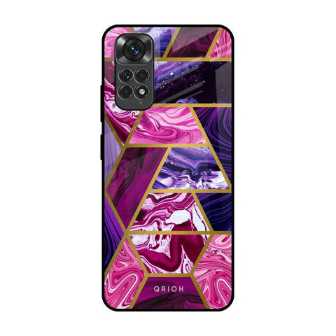 Electroplated Geometric Marble Glossy Case for Redmi Note 11